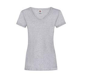 Fruit of the Loom SC601 - Lady Fit V Neck (61-398-0) Heather Grey