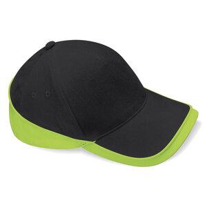 Beechfield BF171 - Teamwear Competition Cap Black/Lime