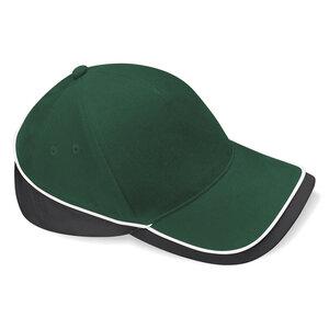 Beechfield BF171 - Teamwear Competition Cap Bottle Green/Black/White