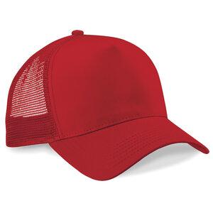 Beechfield BF640 - Half Mesh Trucker Classic Red/Classic Red