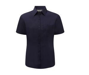 RUSSELL COLLECTION JZ35F - Ladies’ Poplin Shirt Navy
