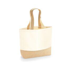 WESTFORD MILL WM451 - Sac shopping coton/toile de jute Natural