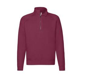 Fruit of the Loom SC276 - Zip Neck Sweat (62-032-0) Burgundy