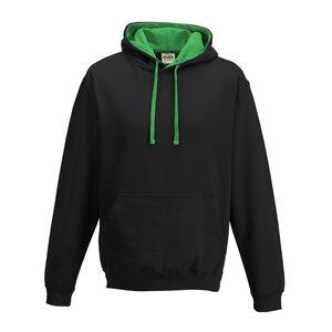 AWDIS JH003 - Kontrastihuppari Jet Black/ Kelly Green