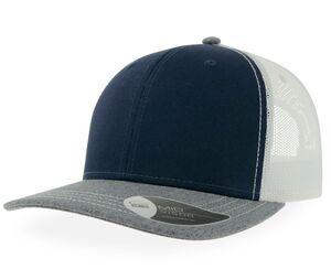 ATLANTIS AT212 - Casquette style trucker Navy / Grey Melange / White