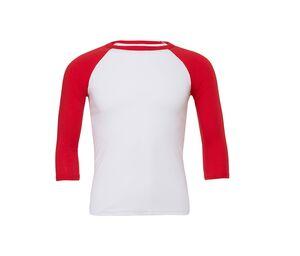 Bella+Canvas BE3200 - 3/4 sleeve baseball t-shirt White / Red