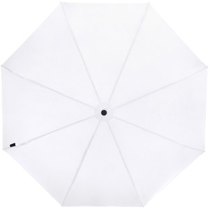 PF Concept 109145 - Birgit 21'' taitettava ja tuulenpitävä sateenvarjo, kierrätettyä PET-muovia White