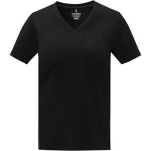 Elevate Life 38031 - Somoto naisten lyhythihainen v-aukkoinen t-paita  Solid Black