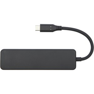 PF Concept 124368 - Loop RCS -kierrätetystä muovista valmistettu multimediasovitin USB 2.0–3.0 HDMI -liitännällä Solid Black
