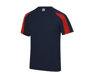 JUST COOL JC003 - CONSTRAST COOL T French Navy / Fire Red
